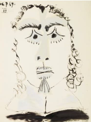 Tête D'Homme / 1969 / Oil on paper