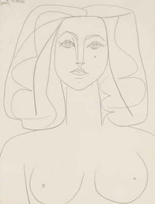 Portrait De Femme / 1946 / Pencil on paper